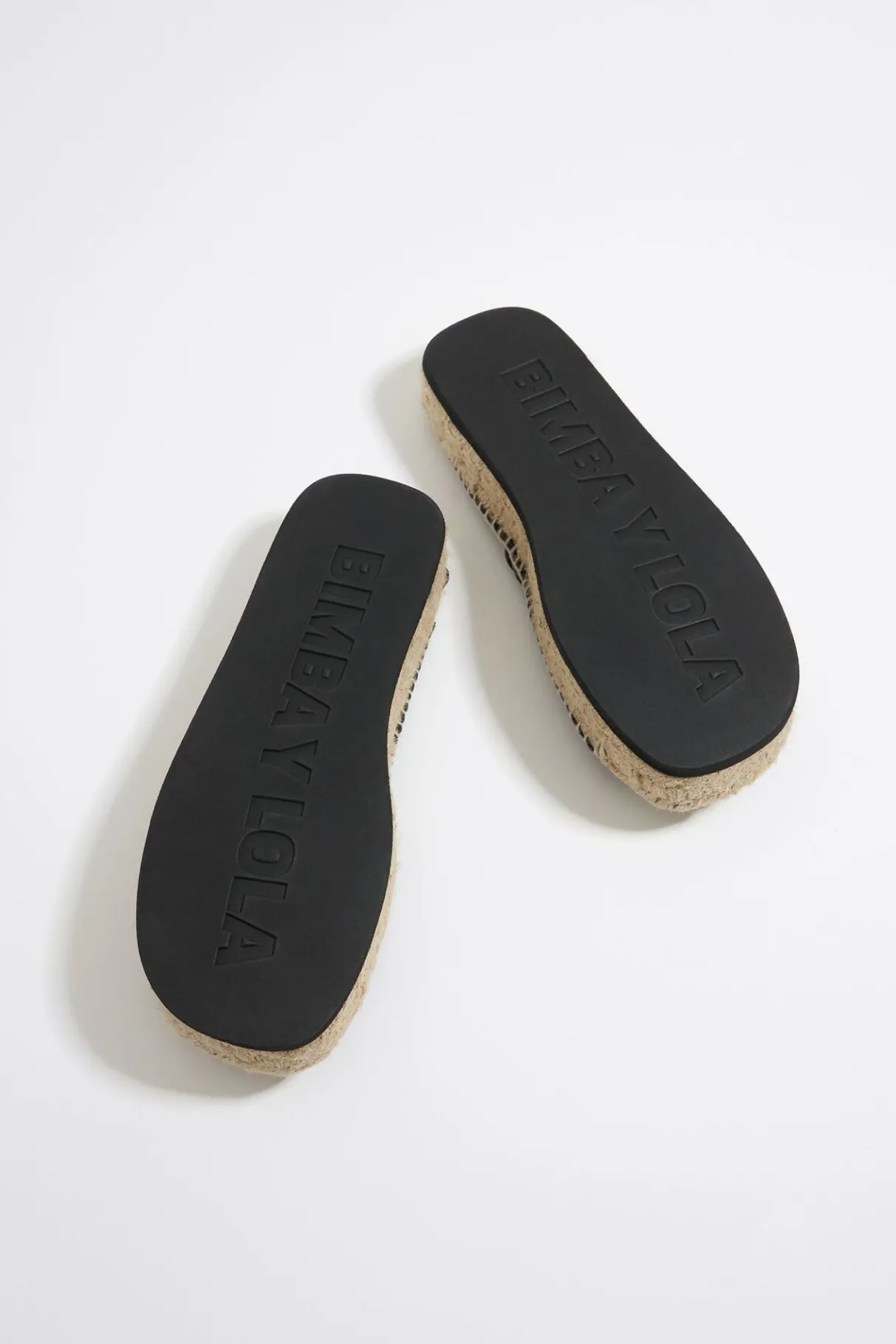 Mujer BIMBA Y LOLA Alpargatas<Sandalia Plana Yute Acordonada Piel Negra