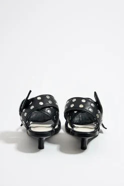 Mujer BIMBA Y LOLA Sandalias<Sandalia Tacon Tachas Piel Negra