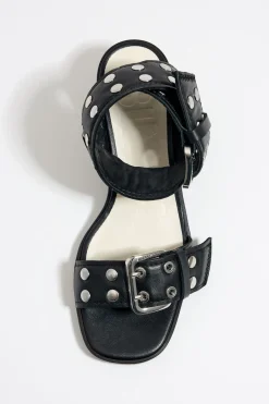 Mujer BIMBA Y LOLA Sandalias<Sandalia Tacon Tachas Piel Negra