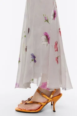 Mujer BIMBA Y LOLA Sandalias<Sandalia Tacon Tiras Piel Naranja