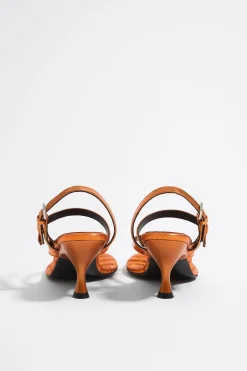 Mujer BIMBA Y LOLA Sandalias<Sandalia Tacon Tiras Piel Naranja