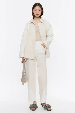 Mujer BIMBA Y LOLA Total Look<Straight Cropped - Vaquero Alto Bicolor Crudo