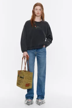 Mujer BIMBA Y LOLA Punto<Sudadera Logo Estampado Negra