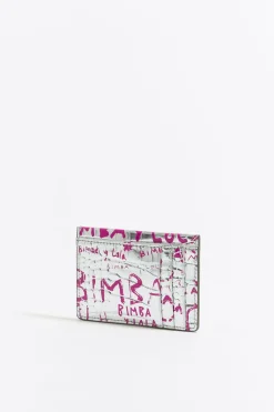 Mujer BIMBA Y LOLA Tarjeteros<Tarjetero Grabado Cocodrilo Plata