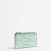 Mujer BIMBA Y LOLA Carteras Y Monederos<Tarjetero-Monedero Grabado Cocodrilo Verde Claro