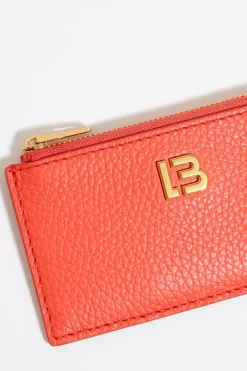 Mujer BIMBA Y LOLA Piel<Tarjetero-Monedero Piel Coral