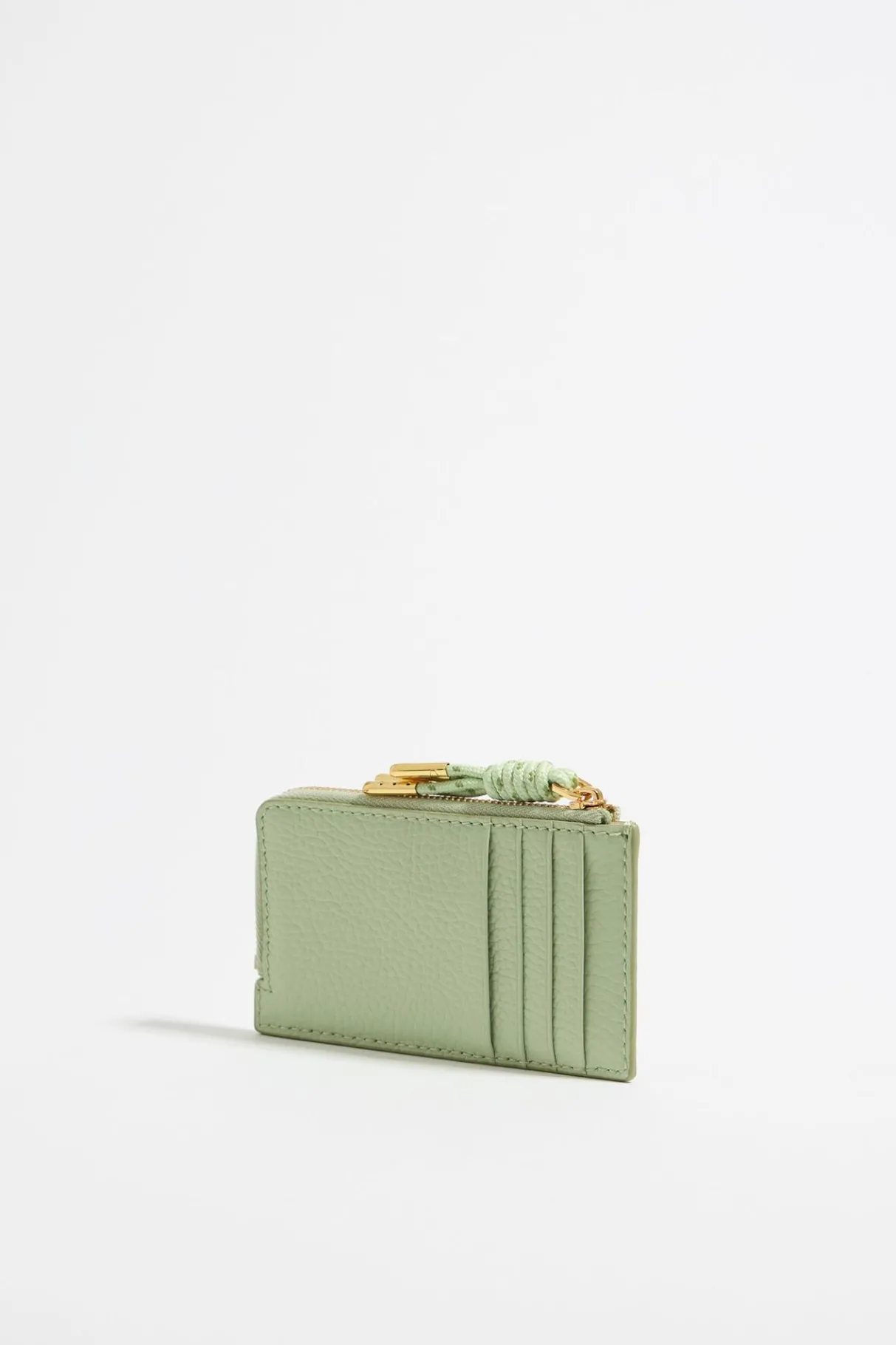 Mujer BIMBA Y LOLA Piel<Tarjetero-Monedero Piel Verde Pastel