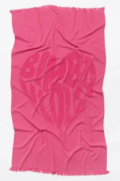 Mujer BIMBA Y LOLA Toallas De Playa<Toalla Logo Corazon Jacquard Fresa