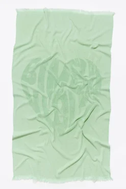 Mujer BIMBA Y LOLA Toallas De Playa<Toalla Logo Corazon Jacquard Verde