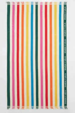 Mujer BIMBA Y LOLA Toallas De Playa<Toalla Rayas Verde Oscuro