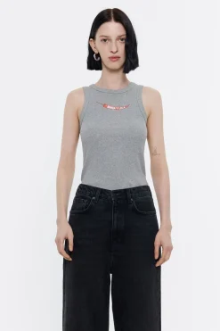 Mujer BIMBA Y LOLA Camisetas<Top Ajustado Guindilla Gris