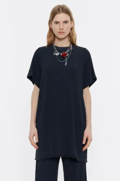 Mujer BIMBA Y LOLA Camisetas<Top Largo Desflecado Antracita