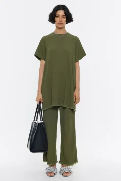 Mujer BIMBA Y LOLA Total Look<Top Largo Desflecado Caqui