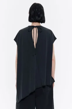 Mujer BIMBA Y LOLA Camisetas<Top Largo Oversize Negro Lavado