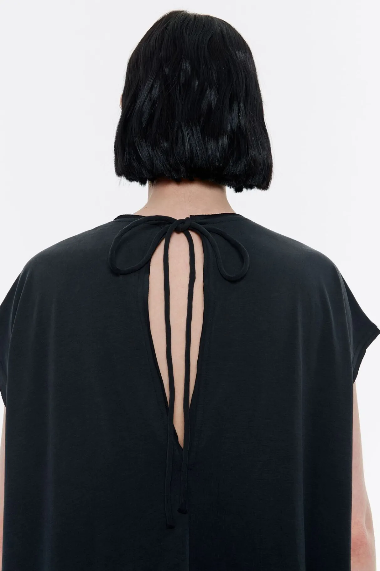 Mujer BIMBA Y LOLA Camisetas<Top Largo Oversize Negro Lavado