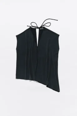 Mujer BIMBA Y LOLA Camisetas<Top Largo Oversize Negro Lavado