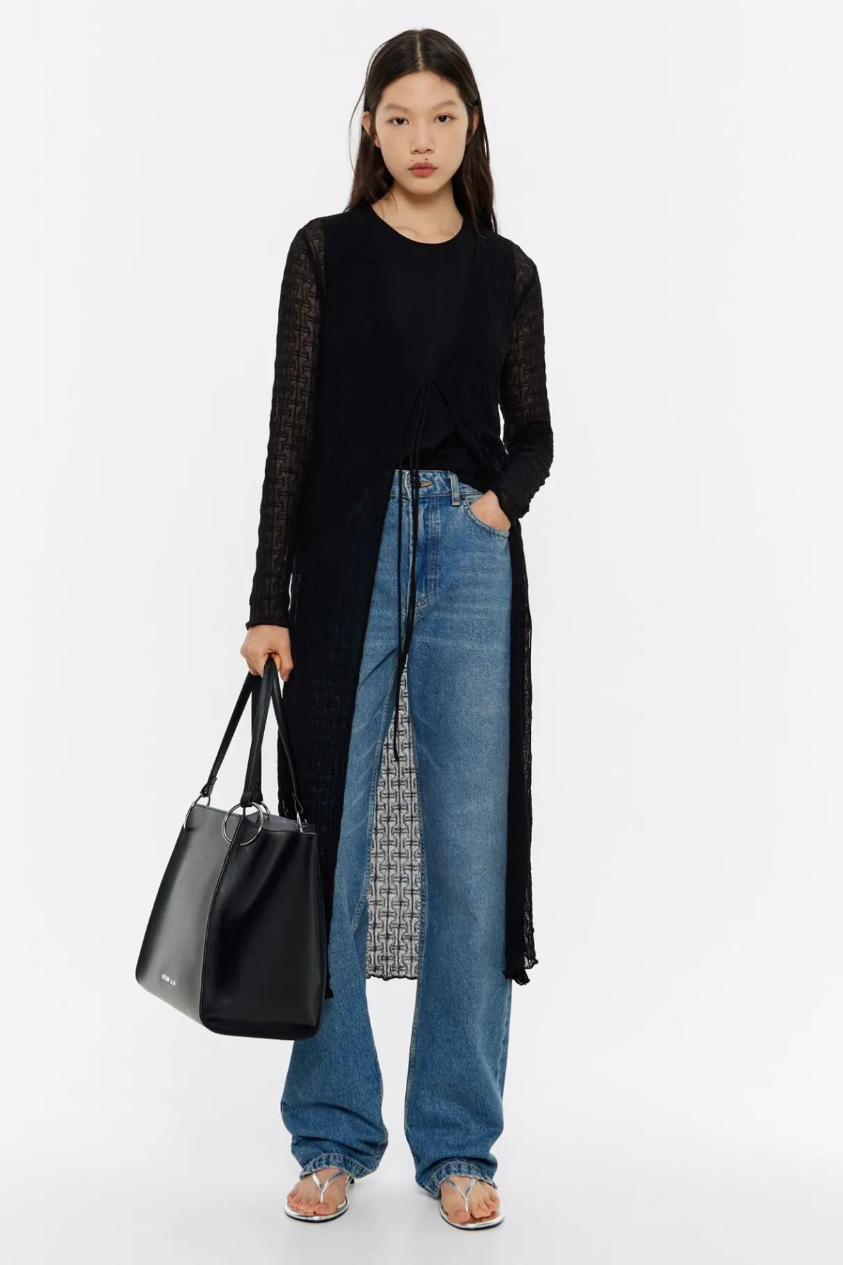 Mujer BIMBA Y LOLA Camisetas<Top Linea A Punto Roma Negro