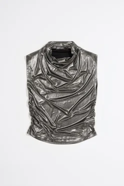 Mujer BIMBA Y LOLA Camisetas<Top Metalizado Plata