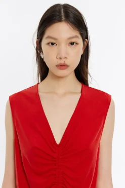 Mujer BIMBA Y LOLA Camisetas<Top Recto Rojo