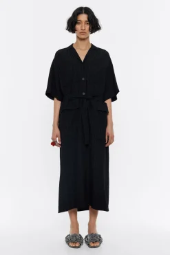 Mujer BIMBA Y LOLA Vestidos Y Monos<Vestido Camisero Fluido Negro