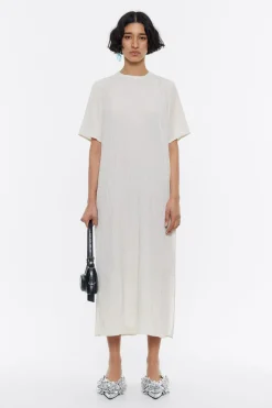 Mujer BIMBA Y LOLA Vestidos Y Monos<Vestido Camiseta Midi Mantequilla