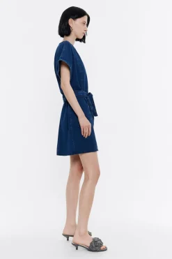 Mujer BIMBA Y LOLA Total Look<Vestido Corto Denim Indigo Oscuro