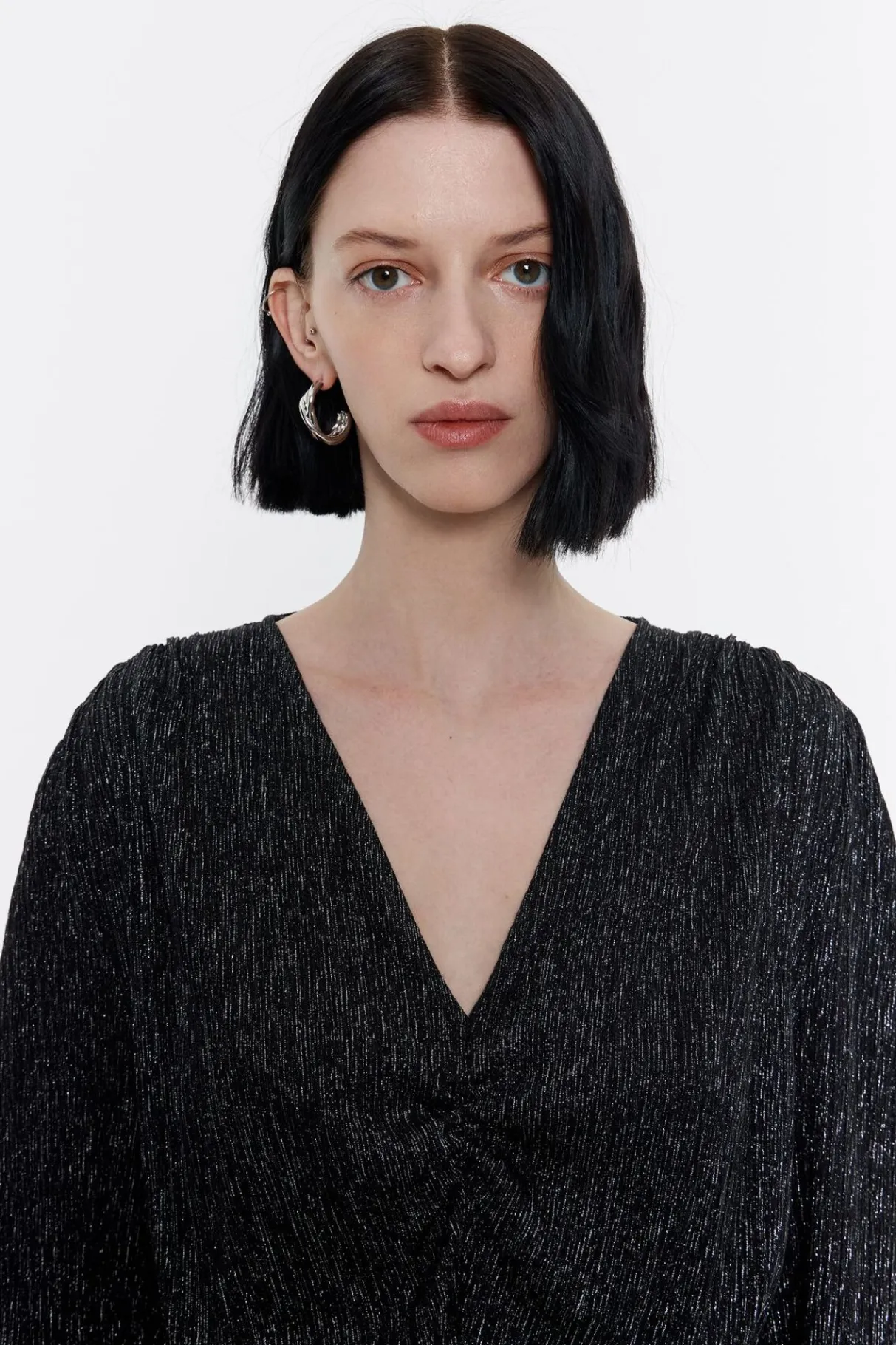 Mujer BIMBA Y LOLA Vestidos Y Monos<Vestido Corto Lurex Negro