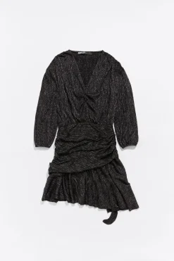 Mujer BIMBA Y LOLA Vestidos Y Monos<Vestido Corto Lurex Negro