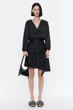 Mujer BIMBA Y LOLA Vestidos Y Monos<Vestido Corto Lurex Negro