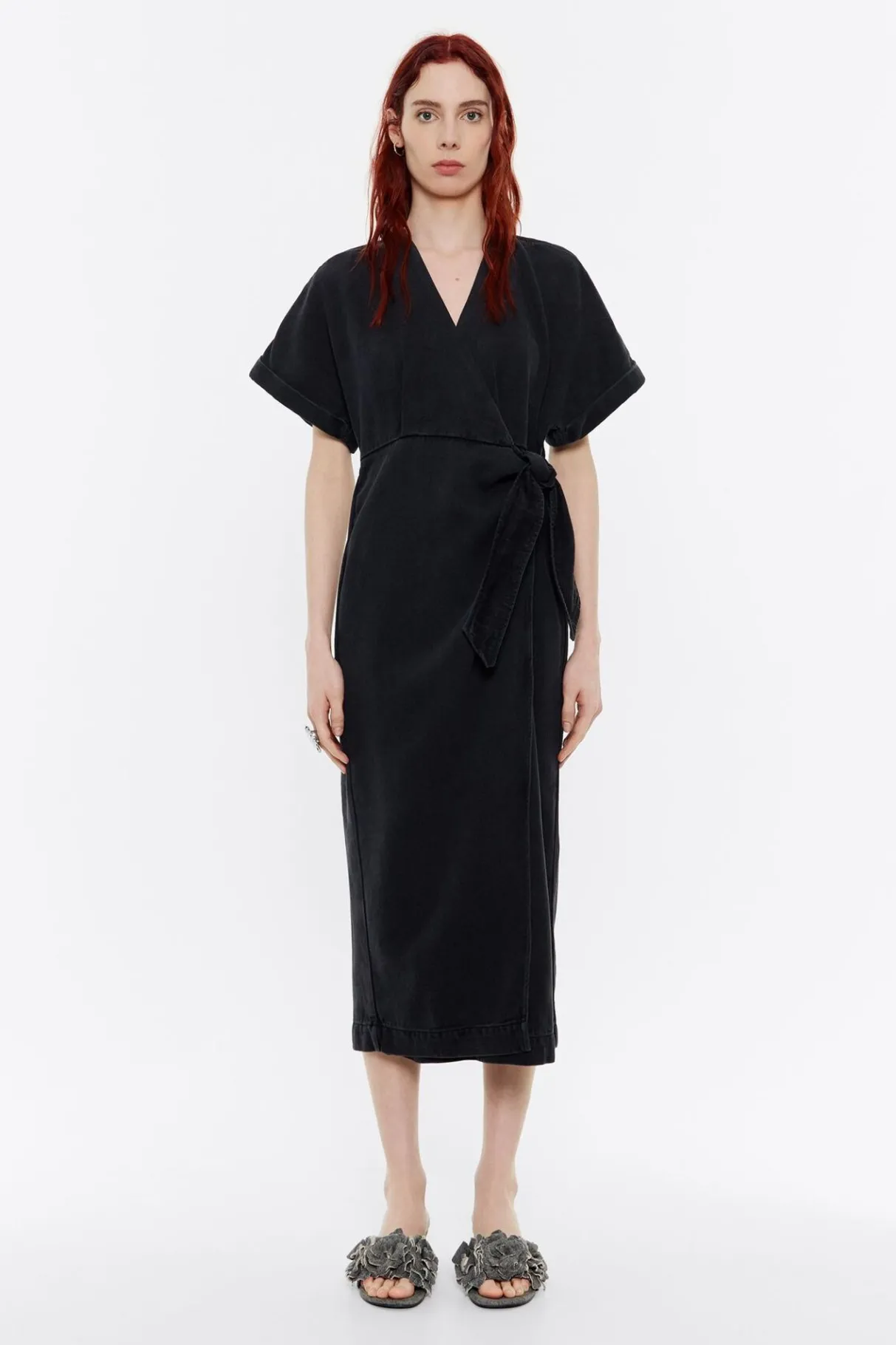 Mujer BIMBA Y LOLA Vestidos Y Monos<Vestido Cruzado Denim Negro