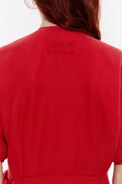 Mujer BIMBA Y LOLA Vestidos Y Monos<Vestido Cruzado Denim Rojo