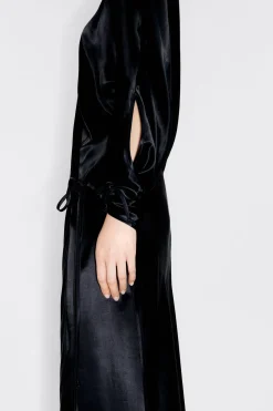 Mujer BIMBA Y LOLA Vestidos Y Monos<Vestido Cruzado Saten Negro