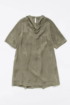 Mujer BIMBA Y LOLA Vestidos Y Monos<Vestido Cuello Panuelo Fluido Caqui