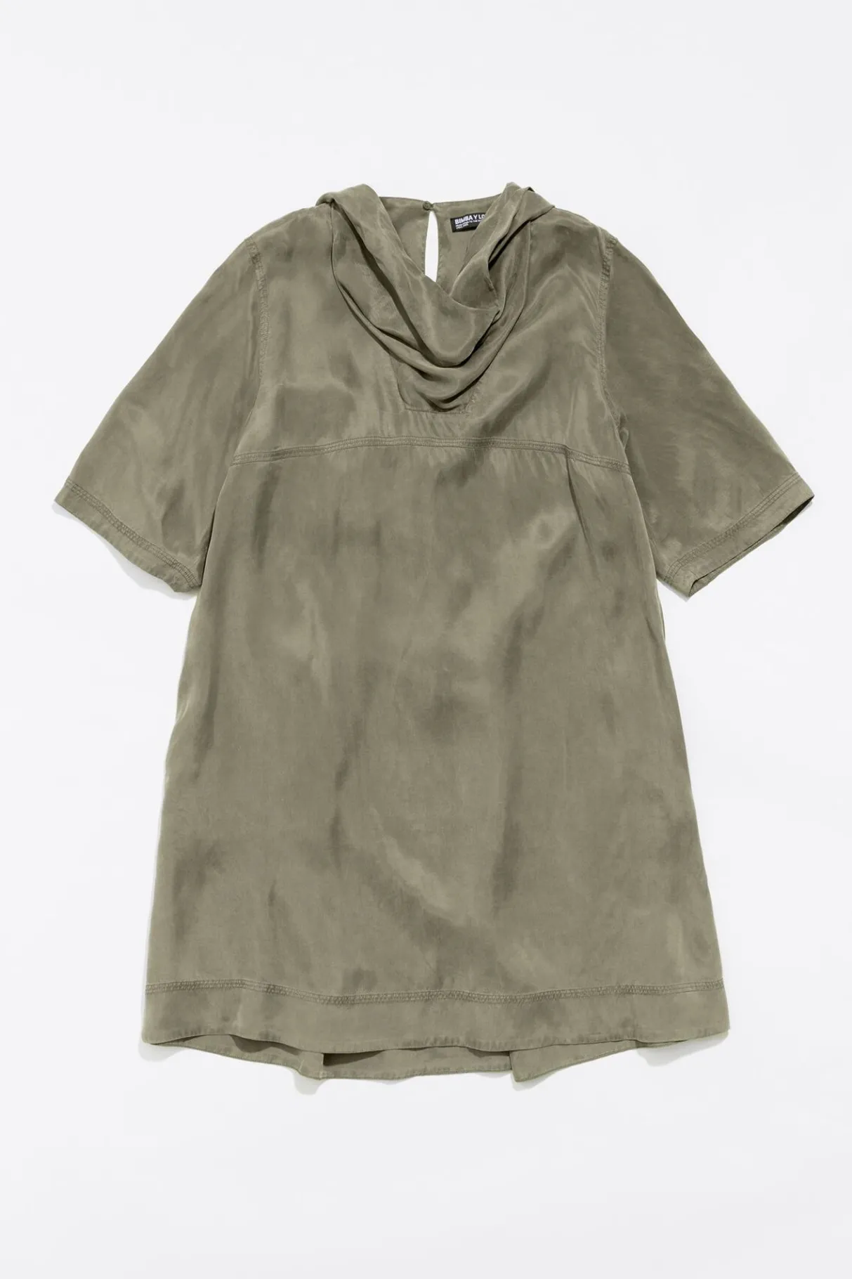 Mujer BIMBA Y LOLA Vestidos Y Monos<Vestido Cuello Panuelo Fluido Caqui