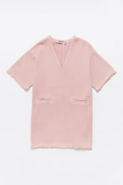 Mujer BIMBA Y LOLA Denim<Vestido Denim Corto Rosa