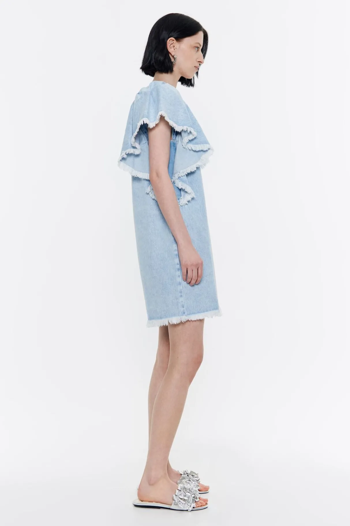 Mujer BIMBA Y LOLA Denim<Vestido Denim Volantes Azul Claro
