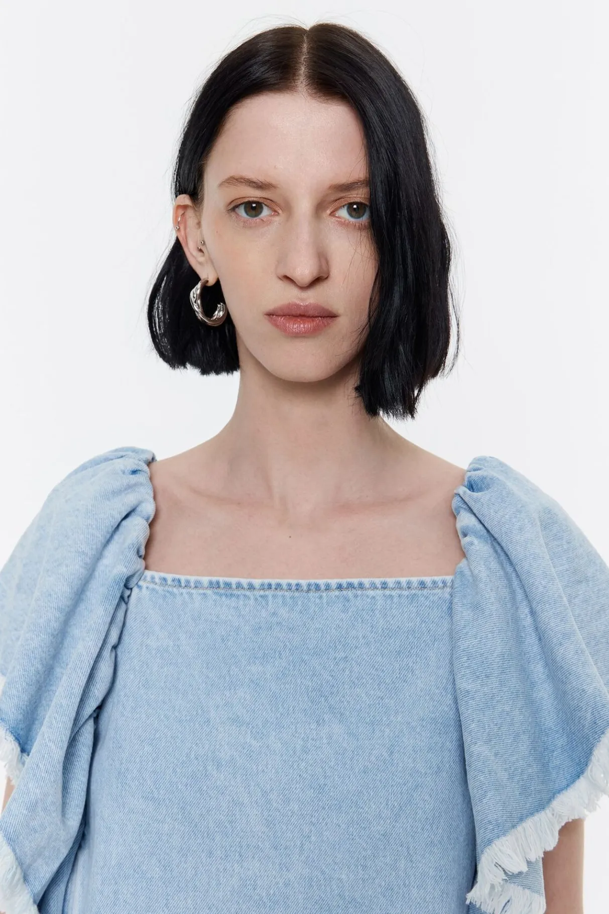 Mujer BIMBA Y LOLA Denim<Vestido Denim Volantes Azul Claro