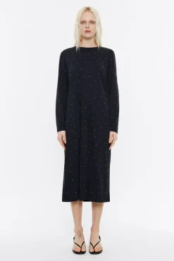 Mujer BIMBA Y LOLA Vestidos Y Monos<Vestido Fluido Brillos Antracita