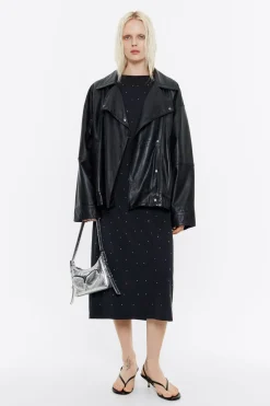 Mujer BIMBA Y LOLA Vestidos Y Monos<Vestido Fluido Brillos Antracita