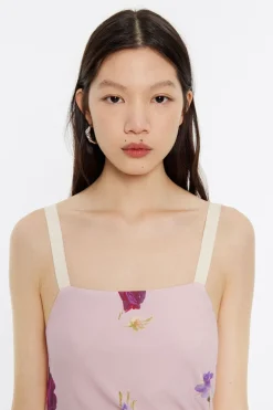 Mujer BIMBA Y LOLA Vestidos Y Monos<Vestido Largo Fluido Flowers Rosa