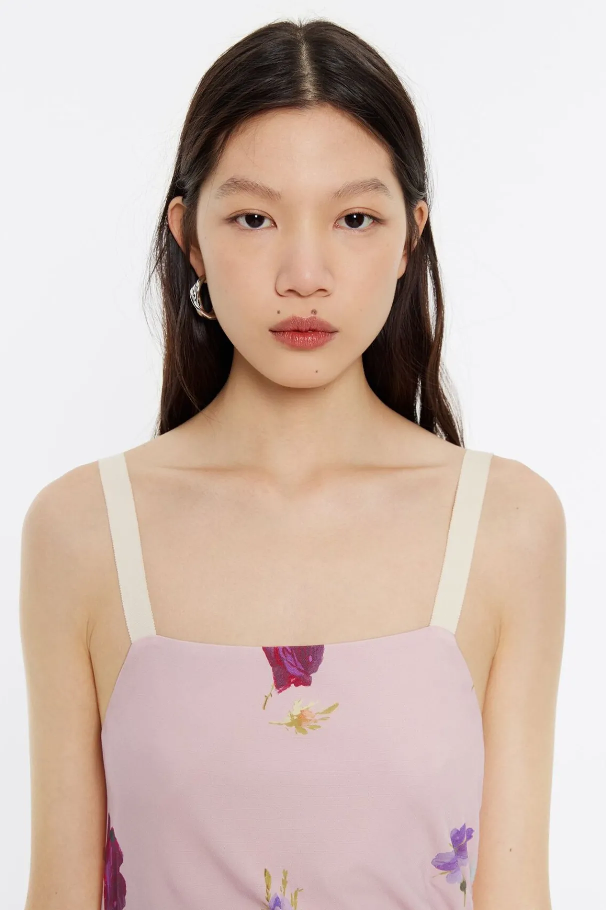 Mujer BIMBA Y LOLA Vestidos Y Monos<Vestido Largo Fluido Flowers Rosa