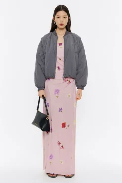 Mujer BIMBA Y LOLA Vestidos Y Monos<Vestido Largo Fluido Flowers Rosa