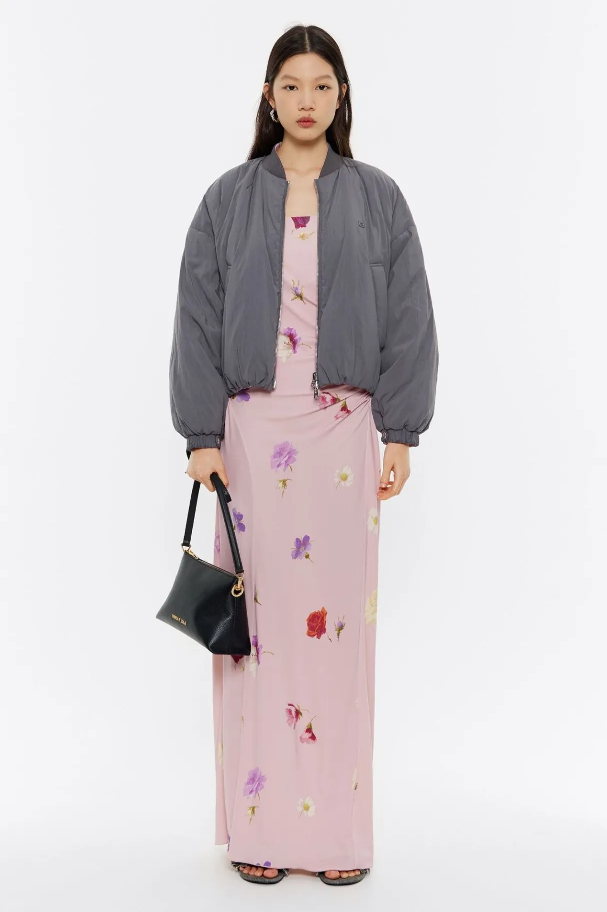 Mujer BIMBA Y LOLA Vestidos Y Monos<Vestido Largo Fluido Flowers Rosa