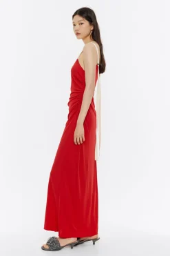 Mujer BIMBA Y LOLA Vestidos Y Monos<Vestido Largo Fluido Tirantes Rojo