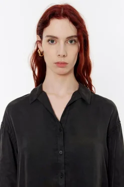 Mujer BIMBA Y LOLA Vestidos Y Monos<Vestido Linea A Fluido Negro