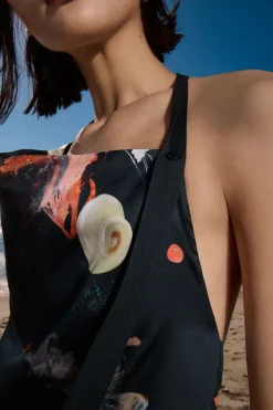 Mujer BIMBA Y LOLA Vestidos Y Monos<Vestido Linea A Waves Antracita