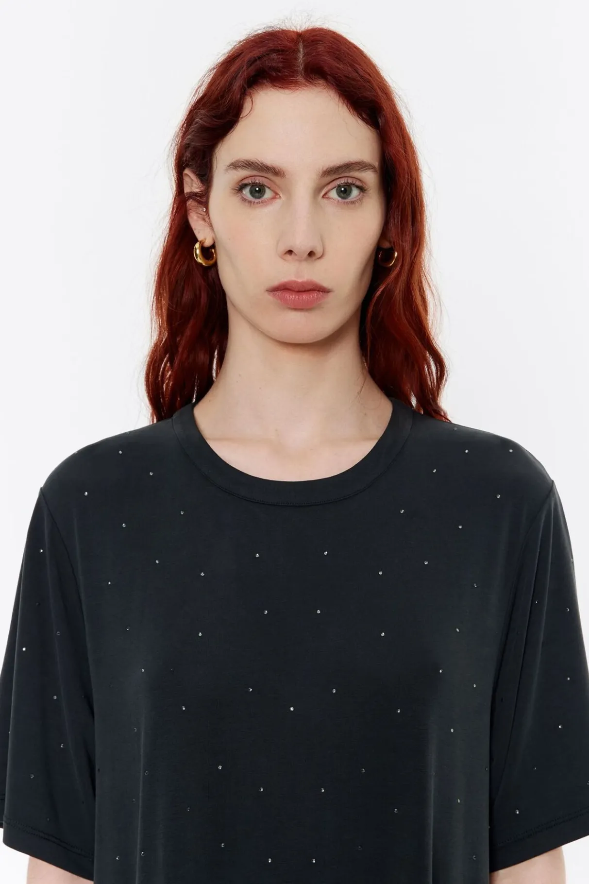 Mujer BIMBA Y LOLA Vestidos Y Monos<Vestido Midi Piedras Negro