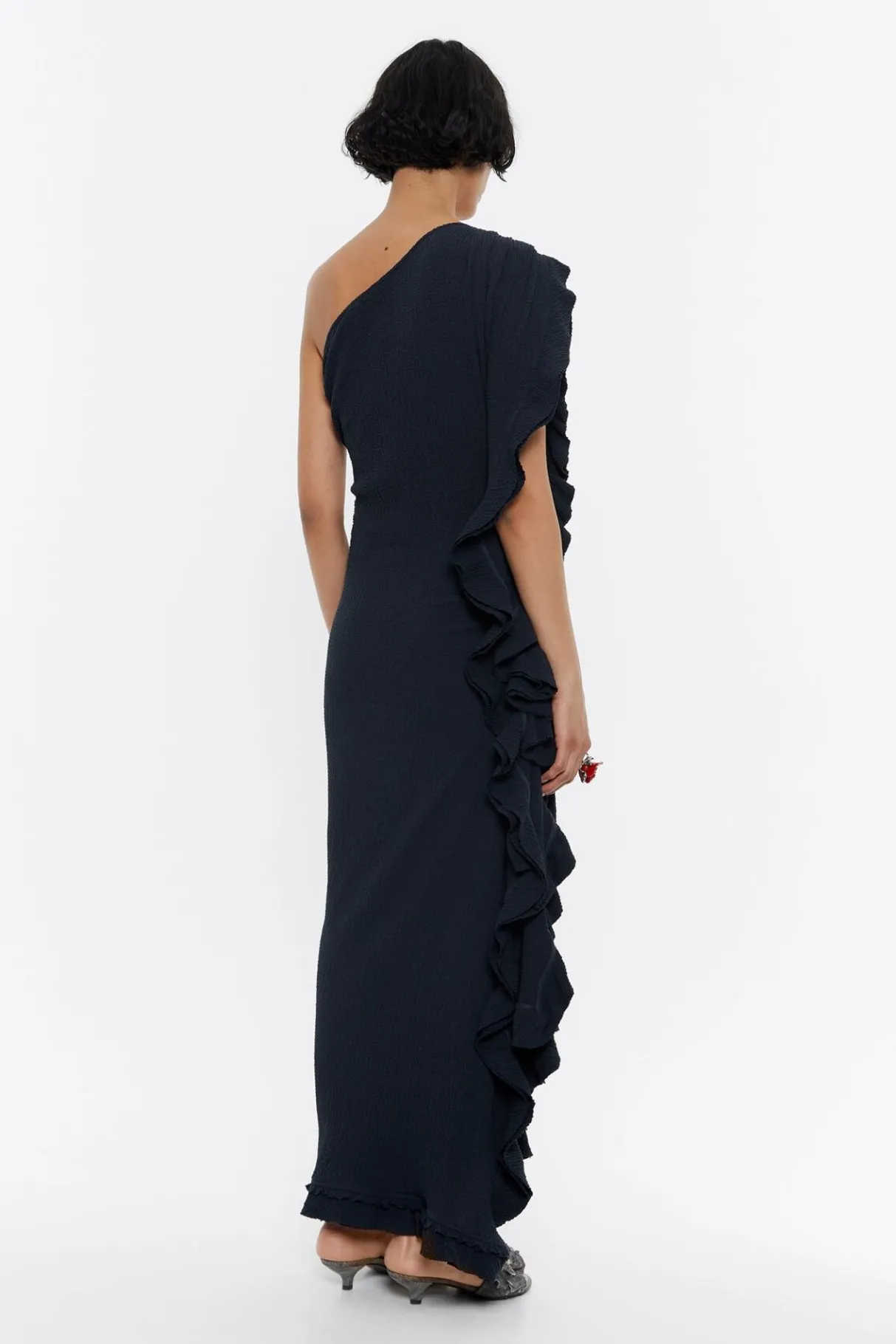 Mujer BIMBA Y LOLA Vestidos Y Monos<Vestido Midi Volantes Antracita