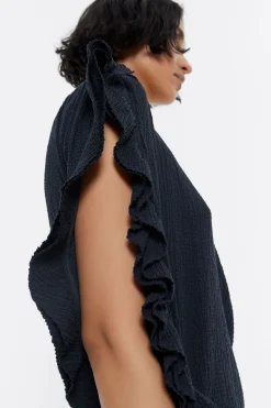 Mujer BIMBA Y LOLA Vestidos Y Monos<Vestido Midi Volantes Antracita