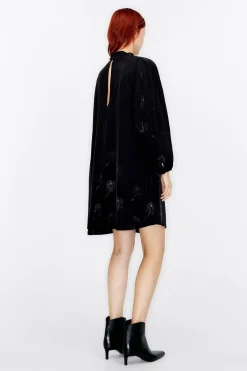 Mujer BIMBA Y LOLA Vestidos Y Monos<Vestido Mini Jacquard Negro